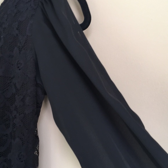 One Shoulder Black Lace Dress size XS - Picture 3 of 4